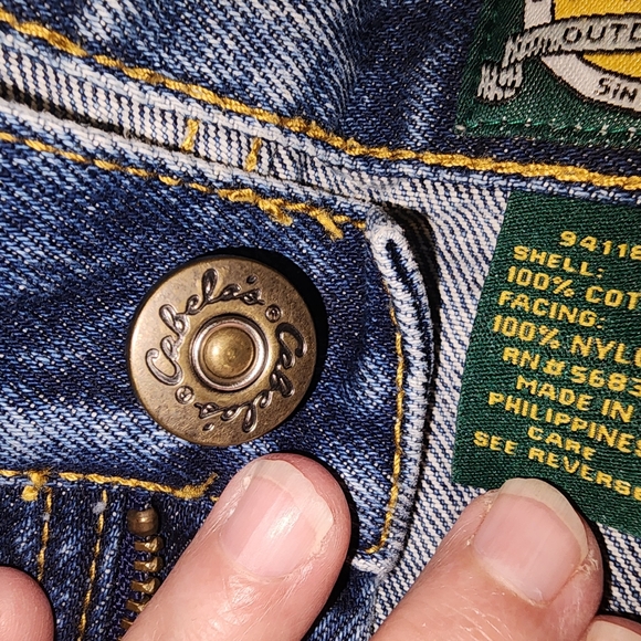 CABELAS EUC MENS SIZE 38 x 34 ROUGHNECK TWO TONE UPLAND JEANS - Picture 4 of 11